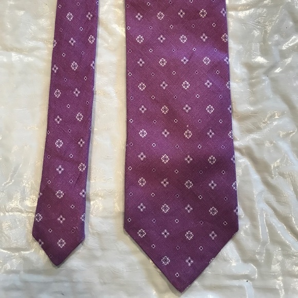 CAROLINA HERRERA. Purple Linen Tie - Picture 2 of 4